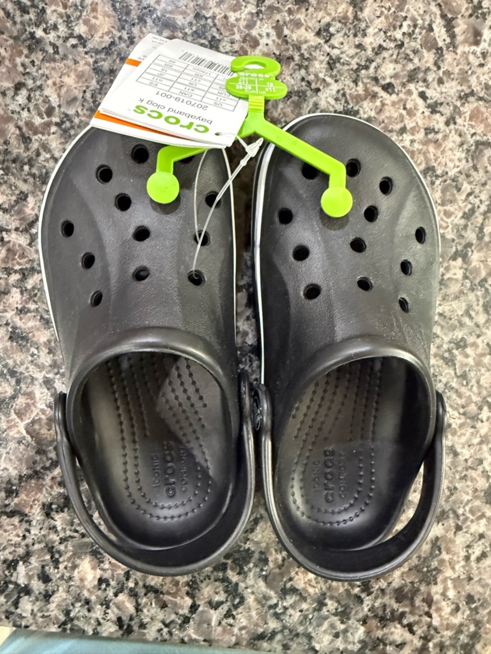 CROCS Kids Classic Clog - Black with White Trim